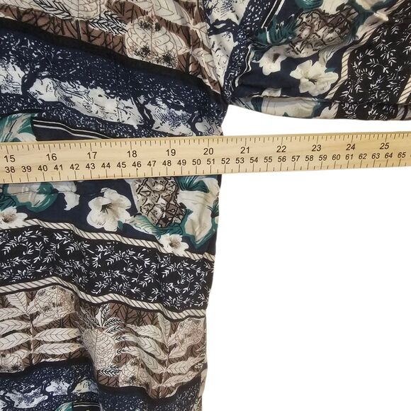 Bruno Mens Short Sleeve Button Shirt Hawaiian Tropical Floral - SIZE Large - Picture 4 of 7